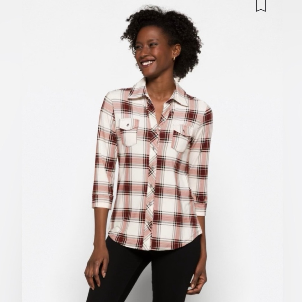NWT - Market & Spruce Perrina Button Down Knit Top